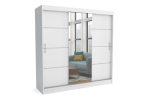Windsor 200 Tomy liugustega riidekapp peegliga, 200x200x60 cm