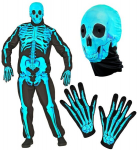 "NEON SKELETI KIIRUSKOST&Uuml;&Uuml;M" (jope, p&uuml;ksid, kindad, mask)