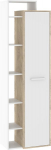 Meblocross Rio RIO-01 kapp L &ndash; tamm, otsaspoon/valge, 64 x 203 x 41 cm