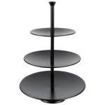 Mustast metallist 3-korruseline taldrik 365 cm, Serviravimo lėk&scaron;tė metalinė juoda 3 auk&scaron;tų 36,5 cm