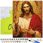 Numbritega maalimise komplekt 40x50 cm, Halastaja Jeesus, Oh-art, ANG1069, 40x50 cm