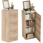 Skapis ar durvīm, gai&scaron;s ozols sonoma, plāna, ietilpīga komoda loft 120 cm