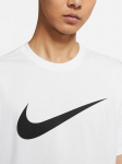 Nike T-S&auml;rgid Nsw Tee Icon Swoosh White DC5094 100 DC5094 100/L