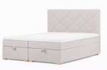 Voodi R-Line Caroteno 140&times;200 cm pesukastidega, kangas Caldo 01 beež