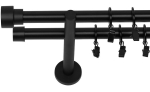 Topelt kardinaraud 300 cm 19 mm Must Matt Slick Silent Swivel Topelt kardinaraud 300 cm 19 mm Must Matt Silent Swivel