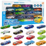 Metallist vedruautod - 16 v&auml;rvilise auto komplekt lastele 1:64