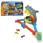 M&auml;ngukomplekt Hot Wheels City Shark Beach Battle JHL96 &ndash; Haikalade r&uuml;nnaku rada + ranna teema + 1:64 auto