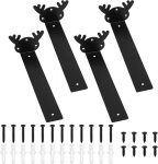 Terasest peidetud riiulikandurid 20 cm mustad 4 tk., 20 cm