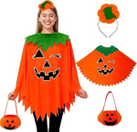 Pimedas hiilgav naiste k&otilde;rvitsakost&uuml;&uuml;m aksessuaaridega Halloween universaalne suurus oranž, 85x120 cm