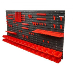 Seinale kinnitatavad hoiukastid, 172x77.5x17 cm, must/punane, plastist hoiustamine