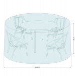 Aiam&ouml;&ouml;bli kate Mirpol 160x90 &uuml;mmargusele lauale, veekindel, s&uuml;nteetiline, hall