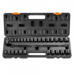 M&otilde;jupadrunite komplekt, 29-osaline 3/8" ajam SAE 3/8"-1" Metriline 8-22 mm, 50x18x6.5 cm, Teras, Hoiustamine