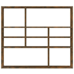 Seinariiul vidaXL, suitsutatud tamm, 90 x 16 x 78 cm, tehispuit