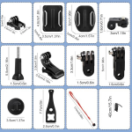 Piwosgol adhesive pads and mounts accessories, 36 adhesive mount pakki, kiivri kinnitus, lame kumer 3m, kiivri kinnitus, &uuml;hildub action camera hero 45678 max session 3+/3/2/1