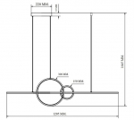 Led rippvalgusti Sara 35w 3-astmeline Dimm must