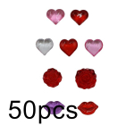 Helmed S&uuml;damekujulised, 50pcs randomly mixed