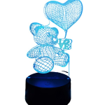 3D Karu LED &Ouml;&ouml;lamp Puutetundlikuga