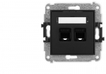 Karlik Icon topelt arvuti pesa 2xrj45, must
