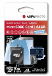 M&auml;lukaart Agfaphoto Microsdxc Uhs I 64gb U3 V30 A1 kaart