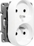 Legrand Niloe 2x2p+z valge seinakontakt