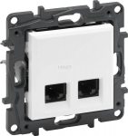 Legrand Niloe arvuti pesa 2xrj45 Cat.6 Utp valge