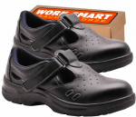 Steelite S1 mustad nahast turvasandaalid - must, 45, 45