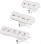 Valge pikendusjuhe 5 pistikupesaga, 3m, maandus