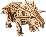 Mehaaniline mudel Ugears Triceratops 3d puidust konstruktor