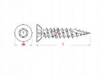 Puidukruvid 4,0x25 Torx T20 karastatud, koonilised, 200 tk.