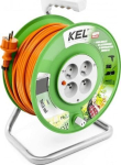Trumli pikendusjuhe 50m, 4 pistikupesa, 3x1,5mm&sup2;, oranž