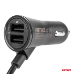 Auto usb laadija koos pikendusega, 4 porti
