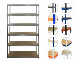 Metallist riiul Helios 196x90x50 cm, 6 riiulit, 175 kg/riiul