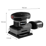 Oscilleeriv lihvmasin Graphite 240w, 110x100mm