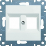 Hager Lumina Wl2320 Dual Keystone Jack plaat