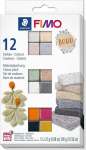 Fimo Soft mass 12 v&auml;rvi Boho komplekt, 25g