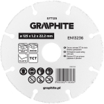 Graphite Tct l&otilde;ikeketas puidule naeltega 125mm