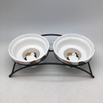 Kahekordsete keraamiliste kausside komplekt kassidele koos alusega