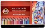 Koh-i-noor Polycolor 36 v&auml;rvilised pliiatsid metallkarbis