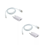 2-&uuml;hes laadimiskomplekt - 2 x EU adapterit + 2 x 2m kaablit Apple'i seadmetele