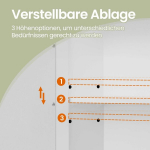 Peeglikapp, 15x65x75 cm, Valge