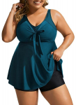 Ujumiskleit naistele tummy control p&uuml;kstega Saitdress, tumesinine