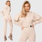 Naiste puuvillane soojustatud dressipluus Fashion, beeži v&auml;rvi, L