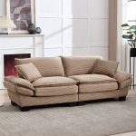 Moodne kahekohaline diivan, futon, khaki, elutuba/magamistuba/kontor