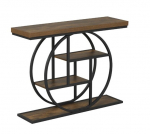 Costway konsoollaud, metallraam, 105x30x78,5 cm, maal&auml;hedane pruun ja must