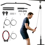 Lat Pulldown treeningmasin, 200x0.5 cm, must, teras