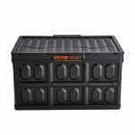 Hoiukast, 45L kokkupandav plastist virnastatav kaantega, 52.5x36x30 cm, must