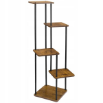 Lillepostament Mogren, 107x58x58 cm, must/pruun