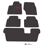 Matid QuiltyMats MERCEDES-BENZ GL-class X164 2006-2012 (I, II ir III eilė, 6 tk.), Must-Punane /16-MAX2