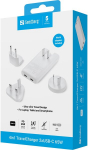 Adapter Sandberg 4in1 TravelCharger 2xUSB-C 65W &uuml;literav &otilde;hukese disainiga kiirlaadija