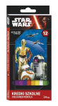 Star Warsi v&auml;rvilised pliiatsid, 12 v&auml;rvi, kolmnurgad